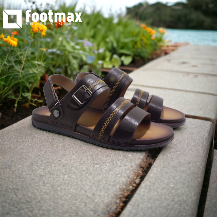 slipper sandal Leather flat sandals for men - footmax (Store description)