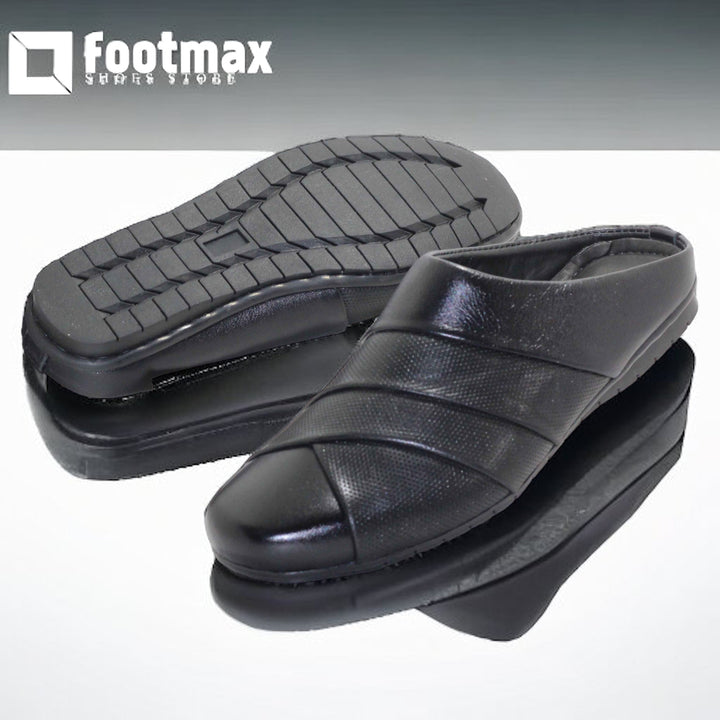 Leather half shoes for men comfortable sandals all season - footmax