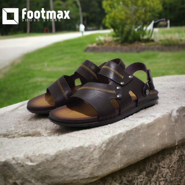 Belt sandal 2 one 1 belt flat sandals for men - footmax (Store description)