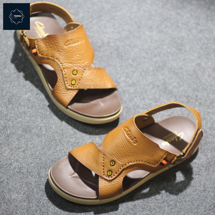 Pure leather brown leather sandals - footmax (Store description)