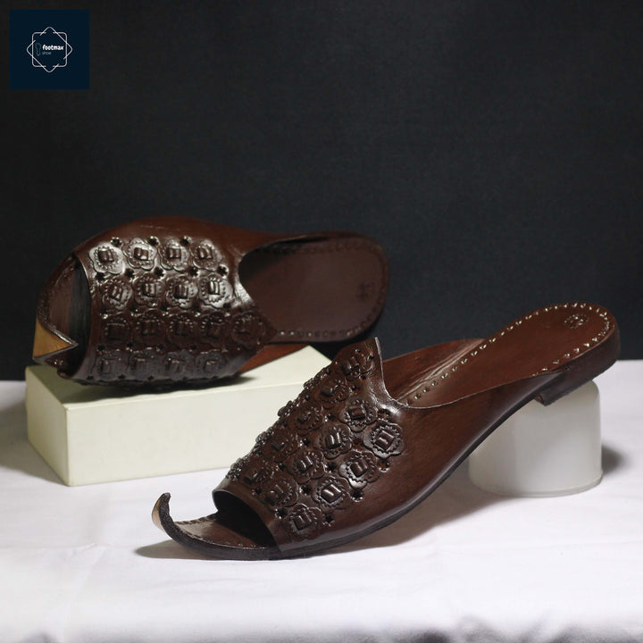 Pure leather chotti sandals nagra type men sandals - footmax