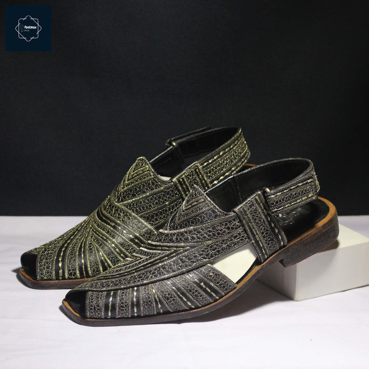 Men Kabli sandals Embroidery upper - footmax (Store description)