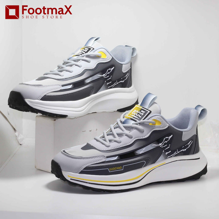 High heel sole sneakers for men provide unparalleled comfort and style. - footmax (Store description)