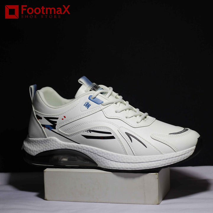 Crafted with soft leather, these white sneaker shoes provide ultimate comfort and style. - footmax (Store description)