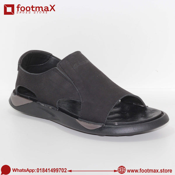 Crafted from premium black leather, these sandals offer both style and comfort