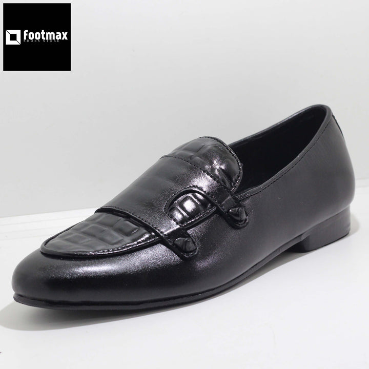 Genuine leather loafer shoes - footmax