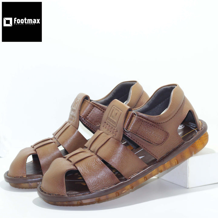 Genuin leather shoe-cam sandals for men - footmax