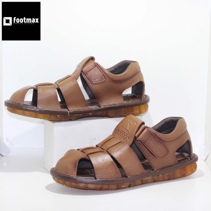 Genuin leather shoe-cam sandals for men - footmax