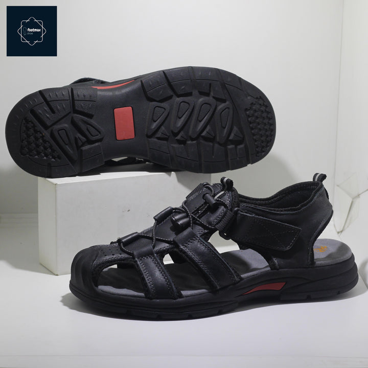 Finished leather casual sandals all occasions - footmax