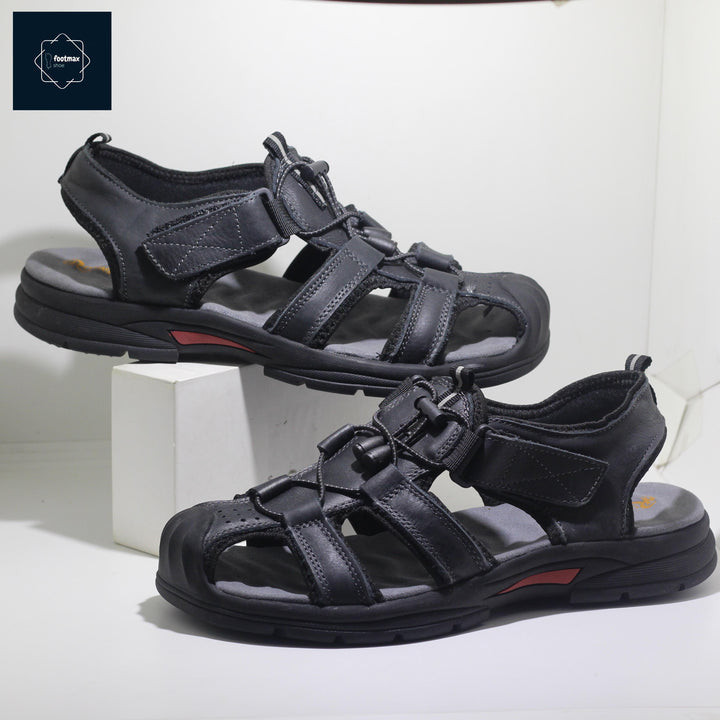 Finished leather casual sandals all occasions - footmax