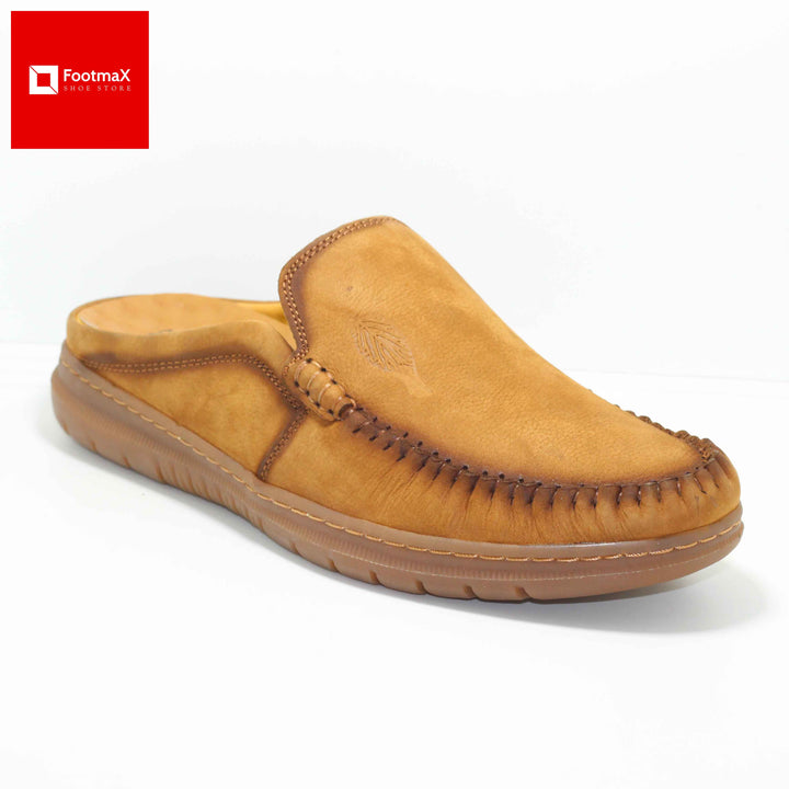 Cow leather men half shoes very comfortable durable sandals - footmax (Store description)