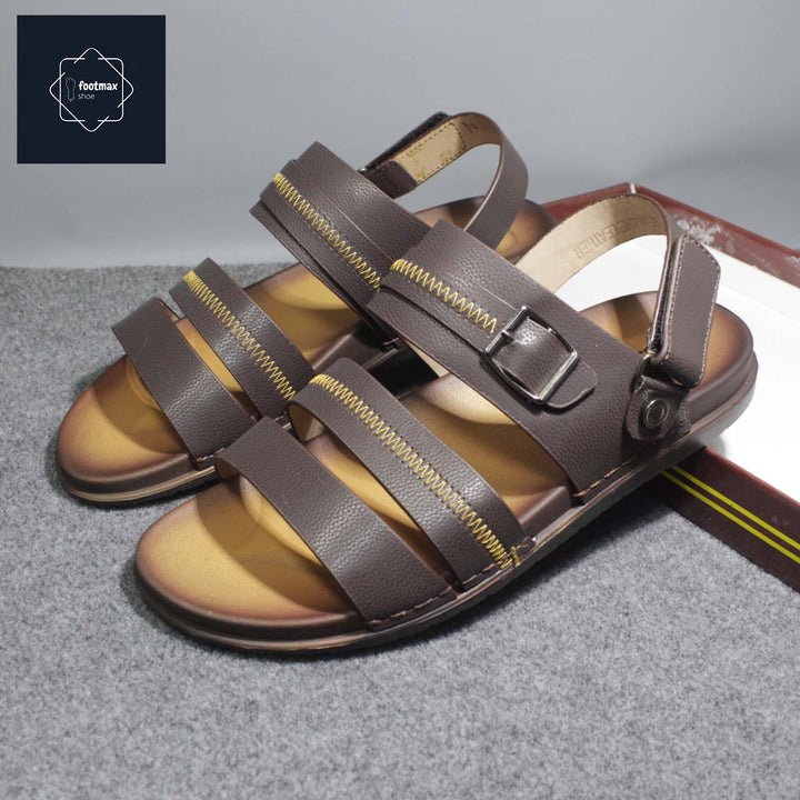 slipper sandal Leather flat sandals for men - footmax (Store description)
